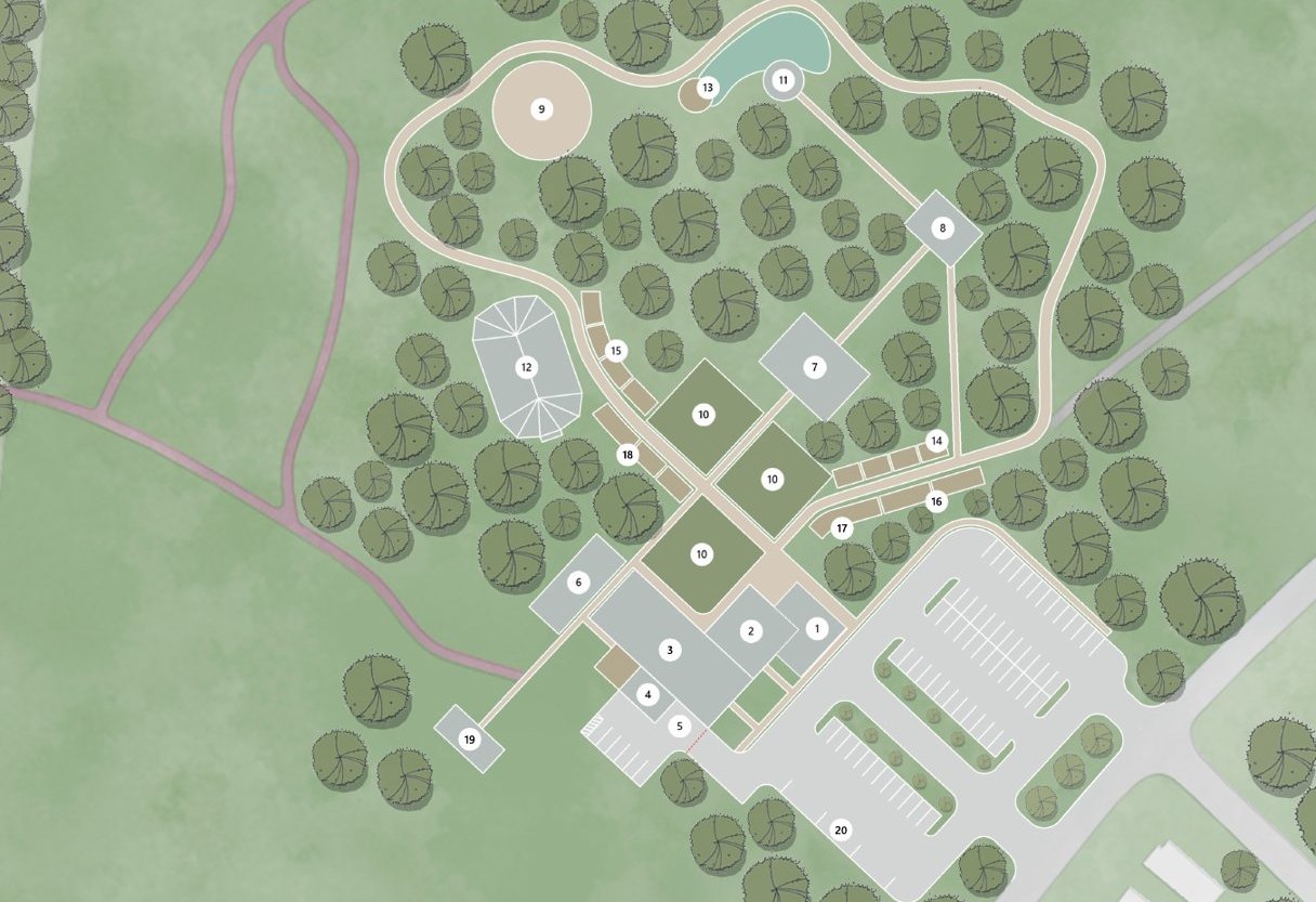 Concept site plan, Caldwell Architects